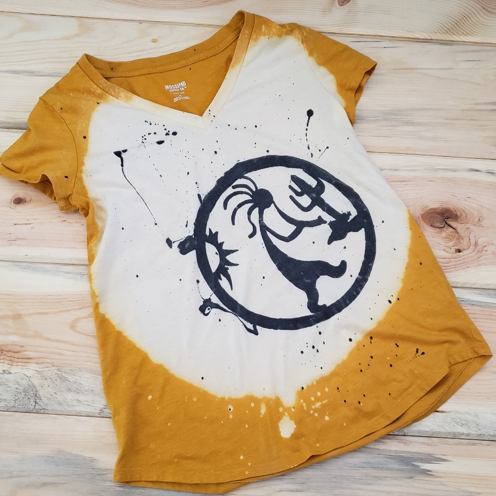 Unique and upcycled acid washed Merona V-neck
